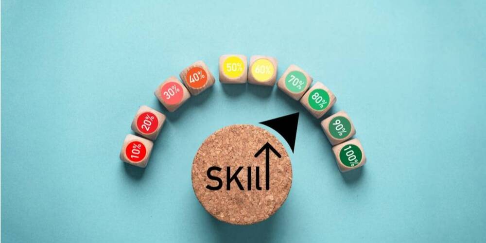 skill circle pointing at green dot